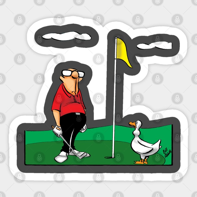 Funny Spectickles Golf Goose Cartoon Humor Sticker by abbottcartoons